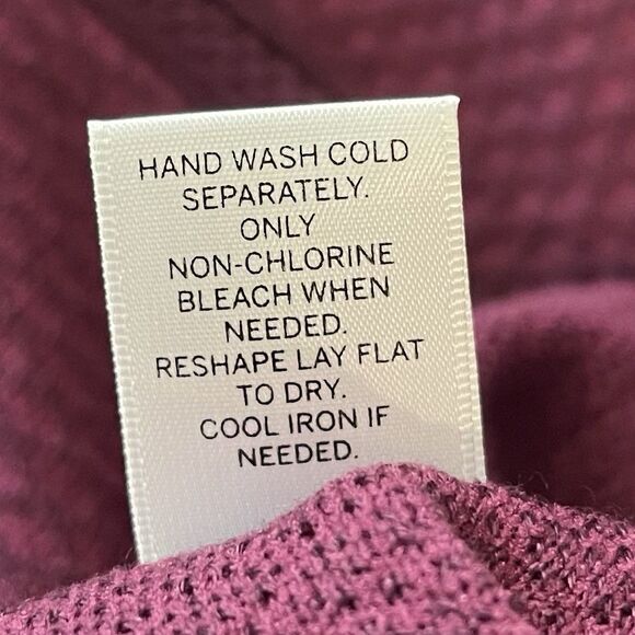 Dressbarn Sweater Knitted Dress Women Size PM Petite M Purple Geometric - Picture 10 of 11